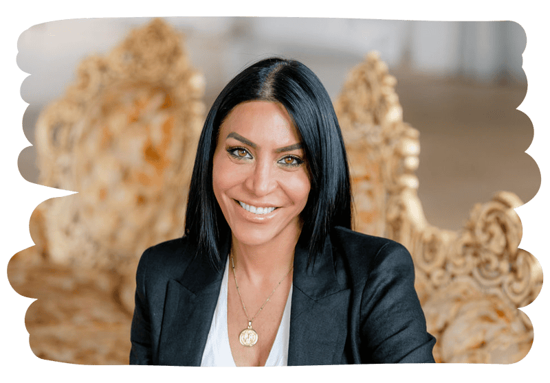 Georgina sitting on chair